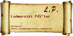 Ludmerszki Péter névjegykártya